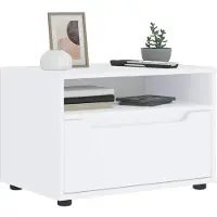 vidaXL TV-bänk VISNES vit 60x40x38 cm konstruerat trä