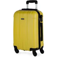 Itaca unisex. 771150-03 4 wheeled rigid cabin case 771150 yellow -55x37x20cm (OSFA), Casual, ABS / Polycarbonate