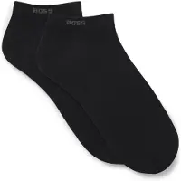 BOSS Two-pack of ankle-length socks in stretch fabric