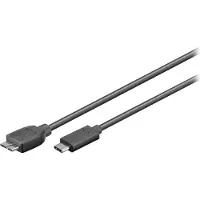 Goobay USB-C till Micro-B-kabel - 1m - svart