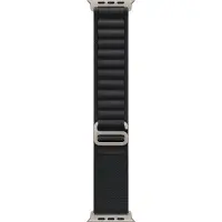 Apple - Slinga för smart klocka - 49 mm, naturlig titanfinish - Liten storlek - svart - för Watch Hermès Series 9, SE 3, Series 10, Series 11, Seri...
