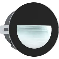 Eglo ARACENA UTOMHUS INFÄLLD VÄGG Ø125 2,5W 300LM 4000K IP65 SVART