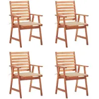 vidaXL Matgrupp för trädgården med dynor 7 delar beige konstrotting