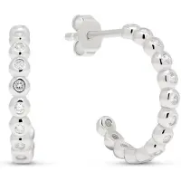 Beat of Love Runda örhängen i silver med stift E-15702Z
