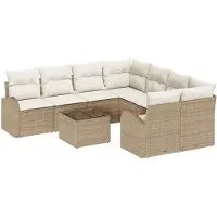 vidaXL Trädgårdsoffset Beige 55 x 55 x 37 cm konstrotting