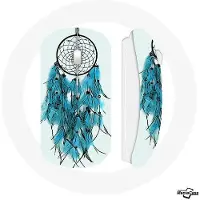 CAPACHEAP Souris Sans Fil Attrape Rêve Bleu Fond Blanc