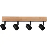 Paulmann 66773, Utanpåliggande spotlight, E27, 3 lampor, LED, 80 W, Svart, Trä