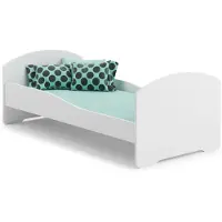 KOBI Barnsäng - Luk Med Madrass - White - 140 x 70 Cm