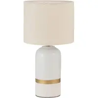 Pauleen Bordslampa Glowing Soul, Creme / bärnsten, Vardagsrum / matsal, Keramik, Ungt boande, Bordslampa