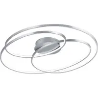 TRIO Lighting LED taklampa Gale, dimbar, Aluminium / grå / zink, Vardagsrum / matsal, Metall, Modern, LED-taklampa