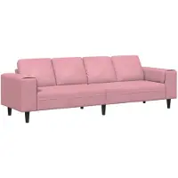 vidaXL Vardagsrumsoffa Rosa 250 x 77 x 76 cm