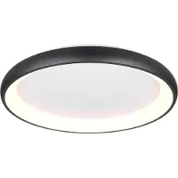 TRIO Lighting LED taklampa Cardona, dimbar, Svart, Vardagsrum / matsal, Metall, Modern, LED-taklampa