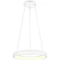 TRIO Lighting Pendellampa Cardona, dimbar, Vitt / opal, Vardagsrum / matsal, Metall, Modern