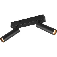 TRIO Lighting Ambala LED takspotlight, 2 lampor, svart, metall, CCT, dimbar Ambala,, Svart, Vardagsrum / matsal, Metall, Modern, LED-taklampa