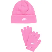 Nike Mössa/Handskar - Stickad - Lekfull Rosa - - 8-16 år - Mössa