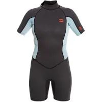 Billabong Launch 2/2 Mm Kortärmad Shorty Med Dragkedja Bak För Dam