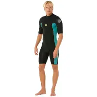 Rip Curl Dawn Patrol Spring 22 2 Mm Kortärmad Shorty Med Dragkedja Bak