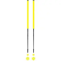 Les batons d'Alain - Skidstavar - Citron för Unisex - Storlek 135 cm - Gul