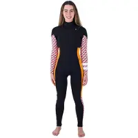 Hurley Plus Printed 4/3 Mm Våtdräkt I Neopren För Dam Med Långa ärmar Och Dragkedja I Bröstet