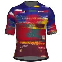 Santini Tdf Arrivée Dash 2025 Korta ärmar Cykeltröja