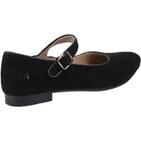 Hush puppies Melissa Strap Siden Kvinnors Svarta Platta Skor