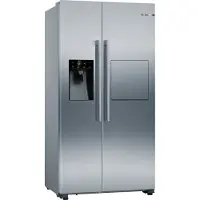 Bosch Serie | 6 KAG93AIEP - Kylskåp/frys - sida vid sida med vattenbehållare, isbehållare - bredd: 90.8 cm - djup: 70.7 cm - höjd: 178.7 cm - 560 l...