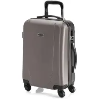 Itaca unisex. 71150-03 Short Travel Cabin Hard Case 4 Wheeled Trolley 71150 champagne -55x38x20cm (OSFA), Brown, Casual, ABS / Polycarbonate