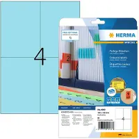 Herma Avtagbara etiketter A4 | 105 x 148mm | 4563 | blå | 80st
