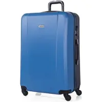 Itaca unisex. 71170-04 Large Travel Bag XL Rigid 4 Wheeled Trolley Case 71170 blue, anthracite -75x50x30cm (OSFA), Casual, Grey, ABS / Polyc