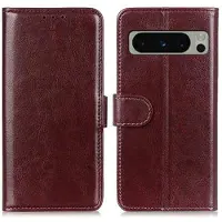 Mtp Products Google Pixel 8 Pro Plånboksfodral med Magnetstängning - Brun