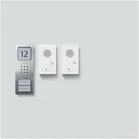 Siedle SET CAB 850-2 E/W Porttelefon Sladd Infofält Silver, Vit