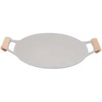 Konnwei Inomhus Utomhus Koreansk Grillpanna Nonstick Aluminium BBQ Grillplatta med Handtag för Gasspis 30cm / 11.8in