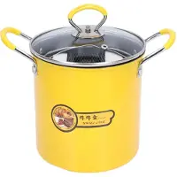 TOMTOP JMS 3L mini fritös gryta i rostfritt stål japansk stekpanna med lock för oljefilterställ för hemköket L