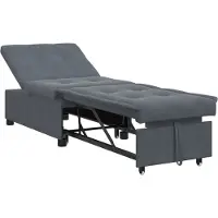 vidaXL Mörkgrå bäddsoffa 67 x 194 x 38 cm Sammet