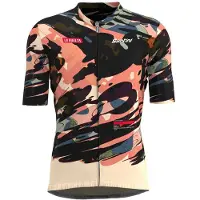 Santini La Vuelta Cuitu Negru Korta ärmar Cykeltröja