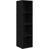 vidaXL TV-bänkset Svart Ek 37 x 37 x 142,5 cm Konstruerat trä