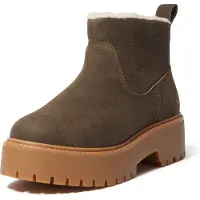 Timberland - Stövlar och kängor dam - Stone Street Mid Warm Lined Boot W Dark Brown Full Grain för UnisexUll - Storlek 6,5 US - Brun