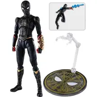 Tamashii Nations Spindelmannen Guld Sh Figuarts Svart Kostym Specialset 15 Cm