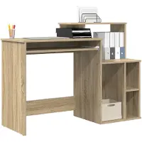 vidaXL Skrivbord Sonoma-ek 120,5 x 44 x 88,5 cm Konstruerat trä