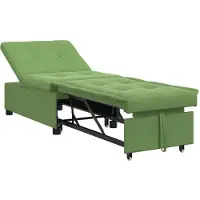 vidaXL Soffa-säng Ljusgrön 67 x 194 x 38 cm Sammet