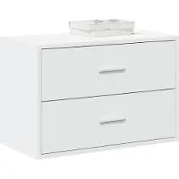vidaXL Skåp med 2 lådor vit 60x31x40 cm konstruerat trä