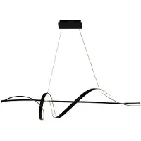 Milagro Lighting Pendellampa Sash , Svart, Vardagsrum / matsal, Metall, Modern