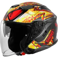 Shoei Jethjälm Svart/Gul L Unisex sort