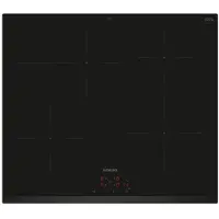 Siemens iQ300 EI631CFB1E, Svart, Inbyggnad, 60 cm, Zon induktionshäll, Keramik, 4 zon(er)
