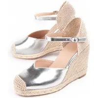 Montevita Wedge Espadrille Balenci4 Silver