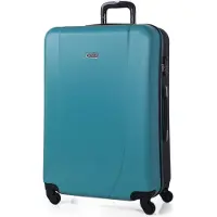 Itaca unisex. 71170-06 Large Travel Bag XL Rigid 4 Wheeled Trolley Case 71170 turquoise, anthracite -75x50x30cm (OSFA), Casual, Grey, ABS /