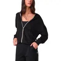 Vuori - Sweatshirts dam - Modern Full Zip Hoodie W True Black för UnisexUll - Storlek S - Svart