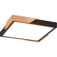 TRIO Leuchten LED taklampa Meta, dimbar, Svart, Vardagsrum / matsal, Syntetmaterial, Modern, LED-taklampa