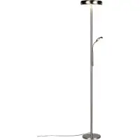 TRIO Leuchten LED golvlampa Palermo, dimbar, Förkromad / silver, Vardagsrum / matsal, Metall, LED-golvlampa