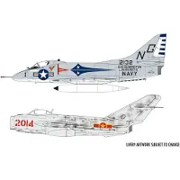 Airfix A50185, Luftfarkostmodell med fast vinge, Monteringssats, 1:72, Mig 17, Douglas Skyhawk, Alla, Plast